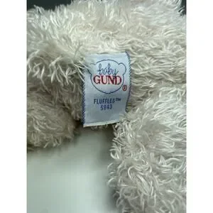新品　2005年　Baby Gund Fluffles 子羊のぬいぐるみ　シープ BABY GUND FLUFFLES THE CREAM LAMB FLOPPY LOVEY PLUSH ANIMAL